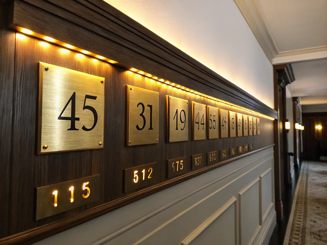 ADA Title III Hotel Room Plaque with tactile raised lettering and Braille