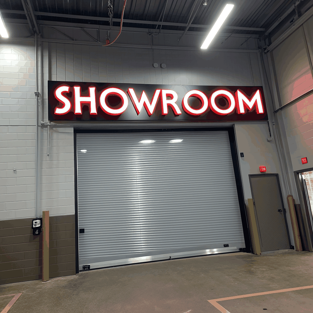 Stainless Steel Wayfinding Sign Set with Edge Lighting